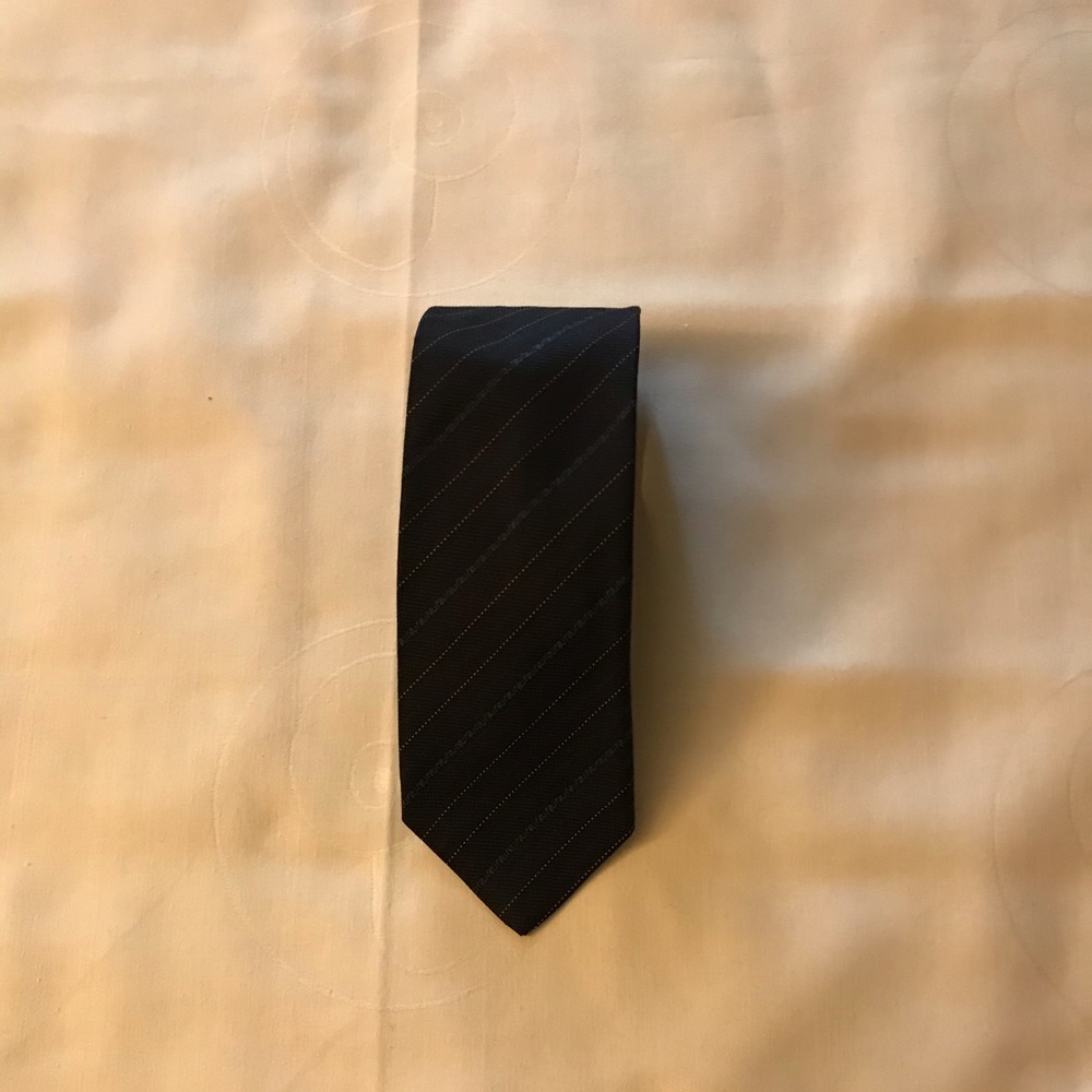 Versace Mens Navy blue Stripe 100% Silk Tie